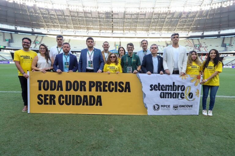 Setembro Amarelo ganha espaço no Clássico-Rei com ação do MPCE no Castelão